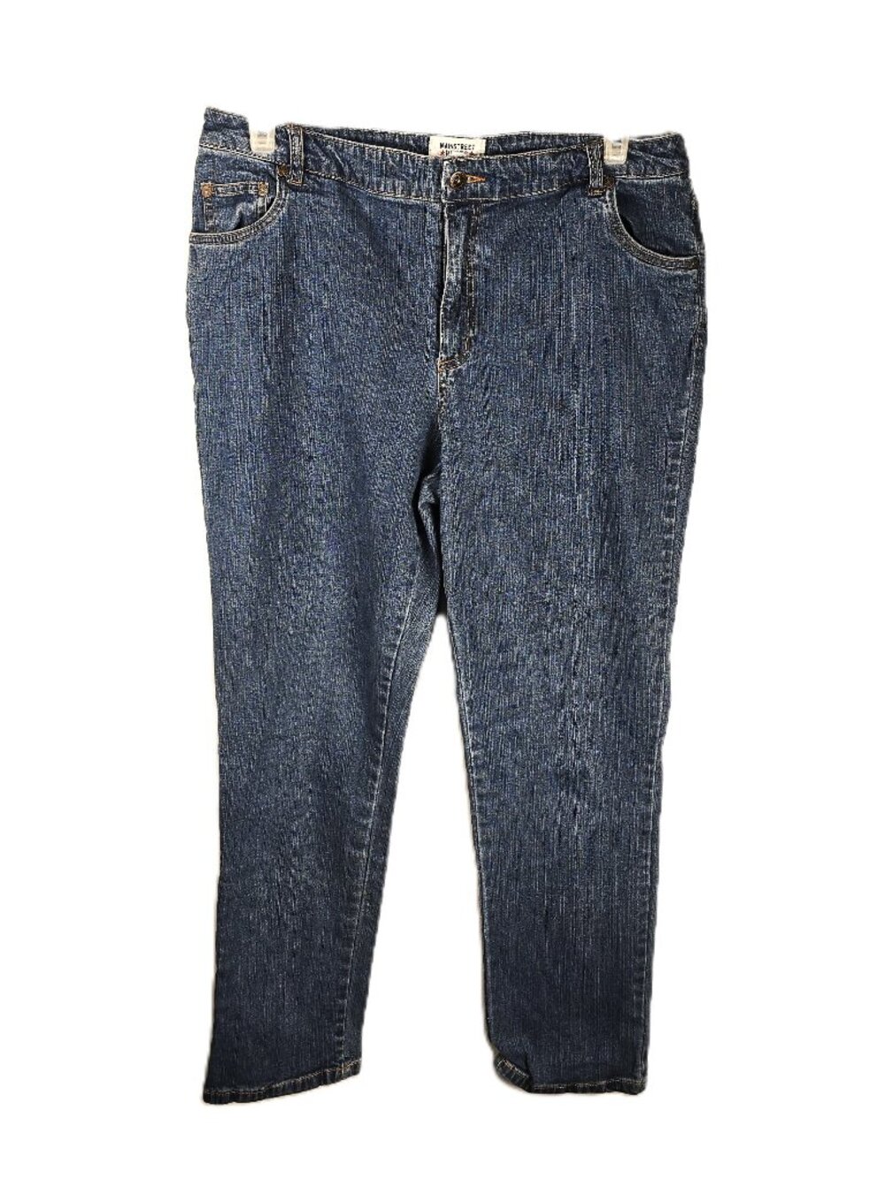 Mainstreet Blues Stretch Womens Skinny Jeans 16W Medium Denim Wash Hi Rise 37"